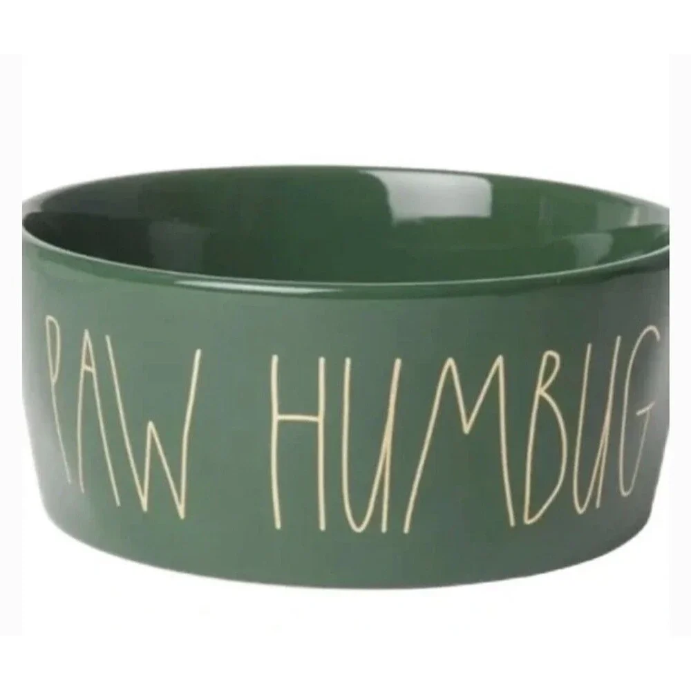 Rae Dunn 8” Ceramic Holiday Dog Bowl - New In Box!